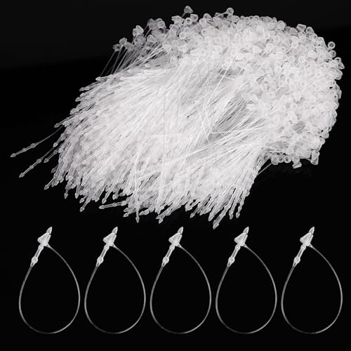 Kunststoff-Verbindungselemente, 1000 Stück, 8,9 cm lang, transparent, Schnappverschluss, Sicherheits-Schmuckanhänger, Anstecknadeln, transparent, zum Aufhängen von Kleidung, Preisschild, für
