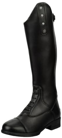 SUEDWIND FOOTWEAR Kinder-Reitstiefel Nova Kids Fun Winter Glitter – 29-41 | Schwarz – Stiefel mit Teddyfell, Reißverschluss hinten, Derbyschnürung, Nova-Gummisohle & Glitzer – atmungsaktiv