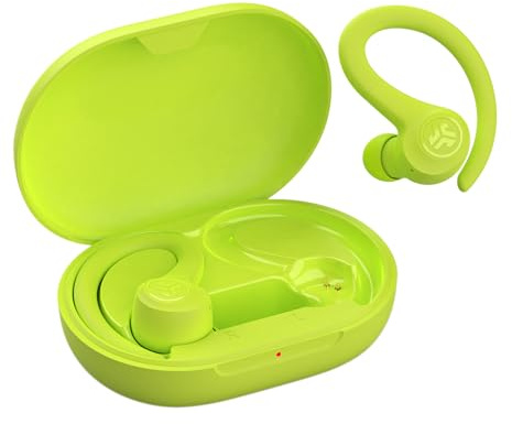JLab Go Air Sport In Ear Kopfhörer kabellos - Bluetooth Sport, Gelb | Bluetooth Sportkopfhörer, 32+ Std., USB Ladecase, 3 EQ-Sound, True Wireless kabellos für Gym, Joggen