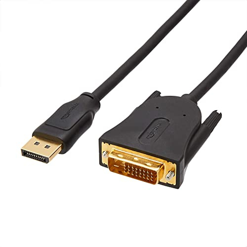 Amazon Basics Verbindungskabel, DisplayPort auf DVI, Full-HD, 1.82 m, 6 feet, 10er-Pack, Schwarz