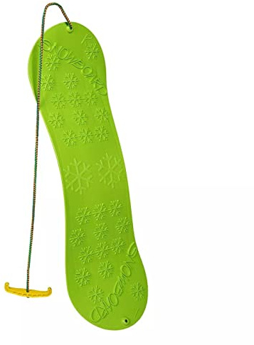 Snowboard FÜR Kinder Schlitten Board 77cm Kunststoff mit Seilgriff Plastik (Grün)
