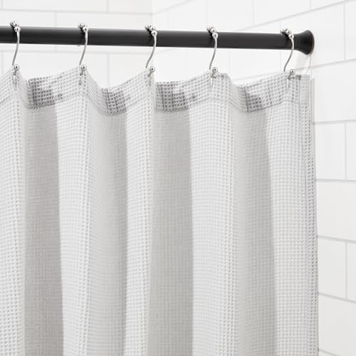 Amazon Basics Verstellbare Duschvorhang-Spannstange, 91 bis 137 cm, Schwarz