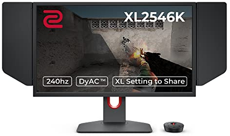 BenQ ZOWIE XL2546K eSports Gaming Monitor | 24 | 240Hz | 1080P | DyAc+ | Kleinere Basis | Einstellbare Höhe und Neigung | XL Setting to Share | Benutzerdefiniertes Quick-Menü | S-Switch