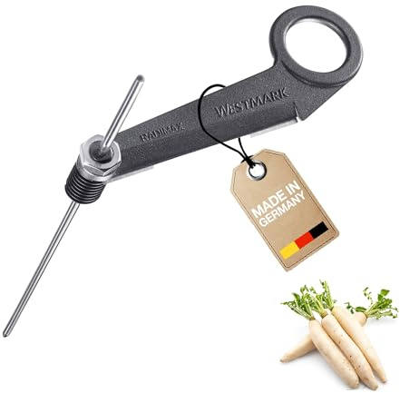 Westmark Spiralschneider Rettich Radimax Black Edition – Praktischer Rettichschneider Aluminium für Zucchini, Gurken & Gemüse – Anthrazit