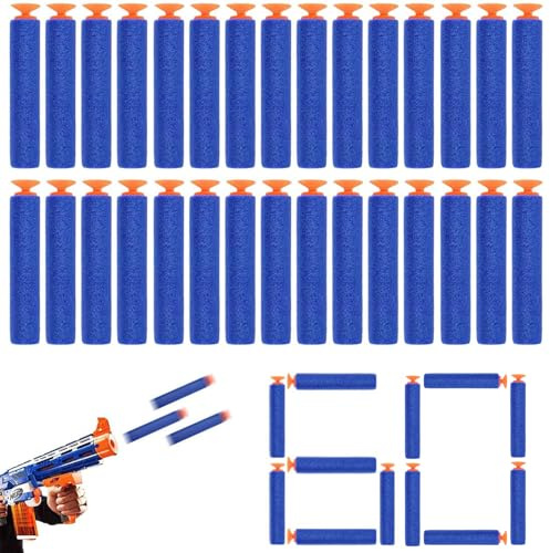 Quesuc Nerf Arrows Elite Schaumstoffpfeile mit Saugnapf, Zubehör für Nerf N-Strike, für Kinder, Outdoor und Familie