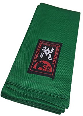 Budodrake Kung-Fu Schärpe Baumwolle grün