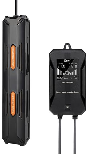 hygger Aquarium Heizung, 800W Temperatur Einstellbare Heizung für Aquarien, Aquarium Heizstab mit Externem Digitalanzeige LCD Controller für 490-980L Ihr Süß-oder Meerwasser Aquarium Fischbecken