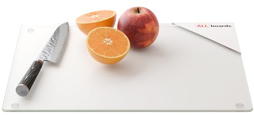 ALLboards Glas Herdabdeckplatte Schneidebrett TRANSPARENTS 30x40 cm Multi-Platte Arbeitsplatte Herdschutz Deko für Küchen Gehärtetes