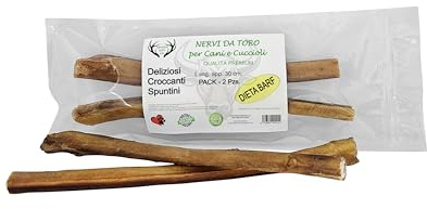 ARTISAN GIFT CO Ochsenziemer für Hunde - 100% Trockenfleisch Hundeleckerlis, geeignet für die Barf-Diät - Ochsenziemer Hunde - Länge 30 cm. - Packung 2 STK