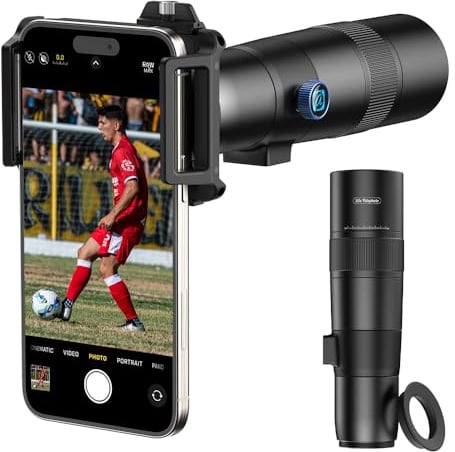 APEXEL 30X Super Teleobjektiv, 720mm Brennweite Teleobjektiv für Smartphone, Professionelles & Künstlerisches Erfassen für Wildtiere, Sport, Konzerte