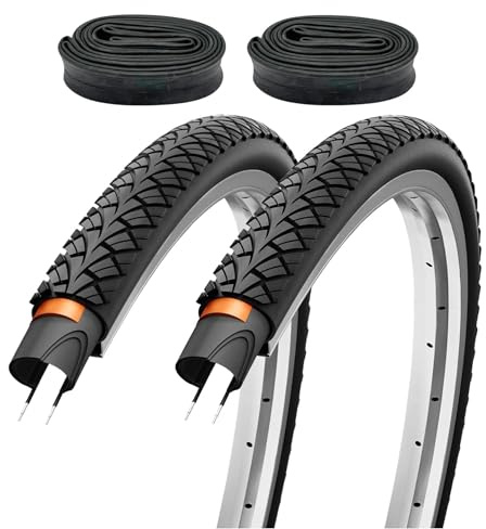 2er Set Fahrradreifen 28x1,50 Zoll 40-622 700x38c Pannenschutz mit Autoventil Schläuchen AV