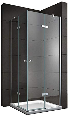 Duschkabine mit Eckeinstieg 90x90 cm 190 cm Höhe Klarglas 6mm ESG NANO