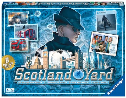 Ravensburger Gesellschaftsspiel 27515 - Scotland Yard - Familienspiel, Brettspiel für Kinder und Erwachsene, Spiel des Jahres, für 2-6 Spieler, ab 8 Jahre