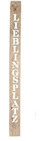 SeasideNo.64 - maritimes Holzschild - rustikales Treibholzschild mit Lieblingsplatz - Garten, Naturprodukt Dekoration - Wohndekoration - Aufhängung am Tau 118 cm