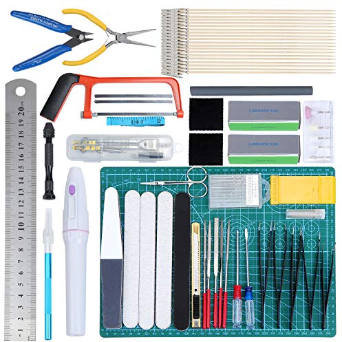 WiMas 64 STÜCKE Gundam Modellierer Basic Tools, Gundam Modeler Grundwerkzeuge, Modellierer für Grundmodellbau Reparatur und Festsetzung