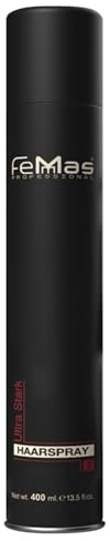FemMas Haarspray Ultra Stark 400 ml I Stylingspray für Volumen & Glanz I Haar-Spray für ultra starken Halt I natürliches Finish ohne Verkleben I Ultra Strong Hairspray I für alle Haartypen I 1 Stück