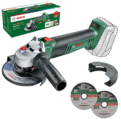 Bosch kompakter Akku-Winkelschleifer UniversalGrind 18V-75 (Schleifen, Trennen, Bürsten verschiedener Materialien; 18 Volt System; 115mm/125mm Schleifscheibendurchmesser; Ohne Akku) – Amazon Edition