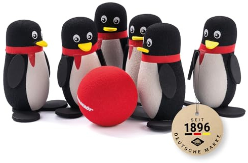 Schildkröt Pinguin Soft Bowling Set für Kinder – Weiches Kegelspiel für drinnen & draußen – 6 Pinguin-Kegel & 1 Soft-Bowling-Kugel – Spielspaß ab 3 Jahren für Garten, Kinderzimmer & Kindergarten