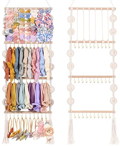 VISATOR Haargummi Aufbewahrung Haarband Baby Mädchen Zimmer | Stirnband Halter Schleifen Organizer Haarschleifen Haarschmuck für Schleife Aufhänger Rack