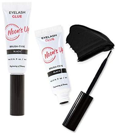 NOON'S UP Wimpernkleber (Schwarz) - Extrem starker Halt für Wimpern | Wasserfester | Hypoallergener für empfindliche Augen | natürliches Aussehen (4 ml)