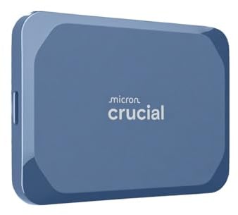 Crucial X10 8TB Externe SSD Festplatte, bis zu 2.100MB/s, USB-C 3.2 Gen2, IP65 Wasser- und Staubgeschützt, Portable SSD für Mac, PC, Smartphone und Spielkonsole, Blau matt - CT8000X10SSD9-02