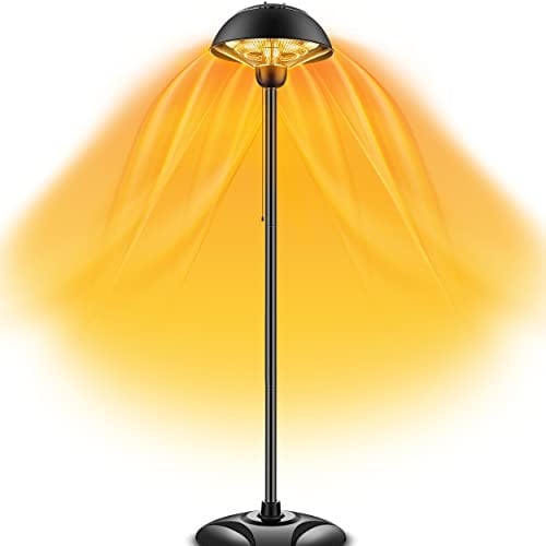 DONYER POWER Elektrische Garten- und Terrassenheizung, wasserdicht, Außen- und Innenbereich, freistehend, 2000 W