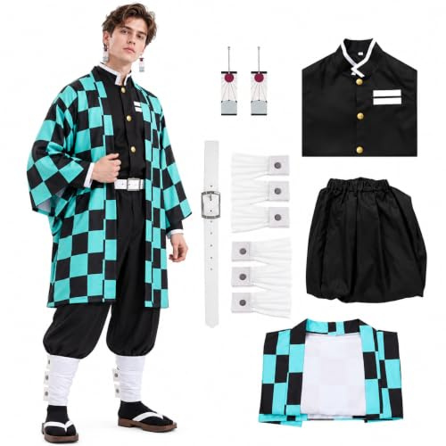 Formemory Anime Cosplay Kostüm Herren Set,Kimono Outfit Halloween Karneval Party für Damen und Herren