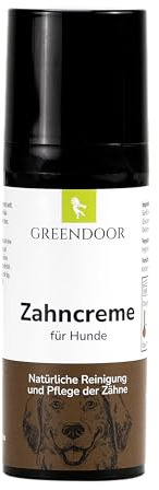 GREENDOOR Zahncreme für Hunde 50ml, Natürliche Reinigung und Pflege von Zähnen und Zahnfleisch