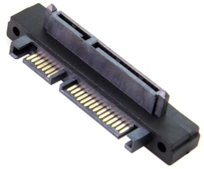 chenyang SATA Stecker auf SATA Buchse 90 Grad nach oben abgewinkelter Gender Changer Anschlussadapter für 2,5/3,5 Zoll Festplattenlaufwerke