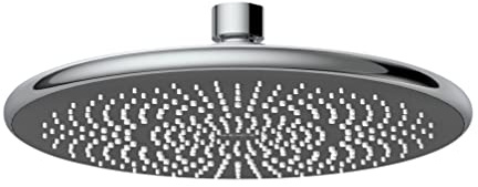 WENKO Wasserspar Regenduschkopf Watersaving, Kopfbrause mit Wasserspar-System, ABS, Rund, Ø 22,5 cm, Chrom