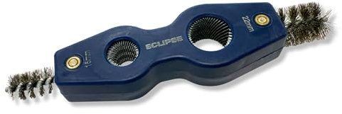 Eclipse Professional Tools E4IN1PCDT 4-in-1 Rohrreinigungs- & Entgratungswerkzeug – Innen- & Außenreinigung von 15 mm & 22 mm Kupferrohren, Türkis