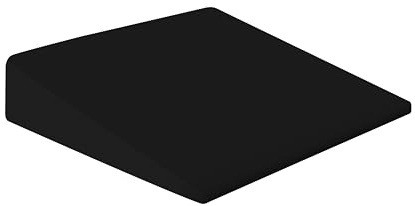 Goliez Keilkissen Sitzkeilkissen Autositzkissen Sitzkissen Bürostuhlkissen Schwarz, 36x38x8 cm (Schwarz)