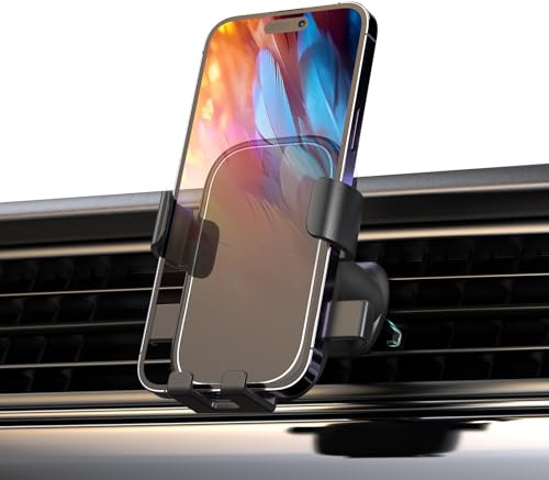 GRIFEMA Handyhalterung Auto Lüftung Automatische Push Down Klemmung KFZ Handyhalter Universal Autohalterung für iPhone 17 16 15 14 Pro Max Samsung Galaxy S26 25 S24 Smartphones 4,7-7 Zoll