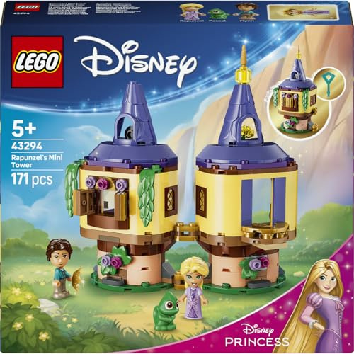 LEGO Disney Princess Rapunzels Mini-Turm 43294 | Spielzeug ab 5 Jahren für Mädchen, Set mit 2 Mini Puppen, Pascal-Figur, Zubehör und Schloss, Geschenk für Kinder, 171 Teile