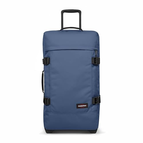 EASTPAK Tranverz M Koffer 78L (67 x 35,5 x 30 cm), mittelgroßer Reisekoffer mit Rollen, leichtes Gepäck mit 2 Fächern, Teleskopgriff & TSA-Schloss - Powder Pilot