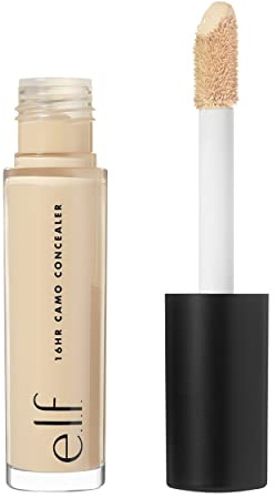 e.l.f. 16HR Camo Concealer, volle Deckkraft, hochpigmentierter Concealer mit mattem Finish, faltenfrei, vegan & tierversuchsfrei, Medium Warm