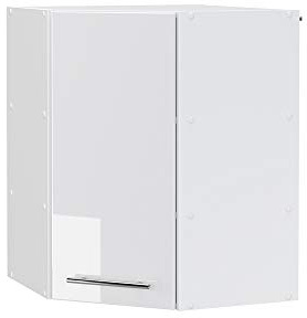 Vicco Eckhängeschrank Fame-Line, Weiß Hochglanz, 57 cm, zur Kombination mit weiteren Modulen der Fame-Line Serie