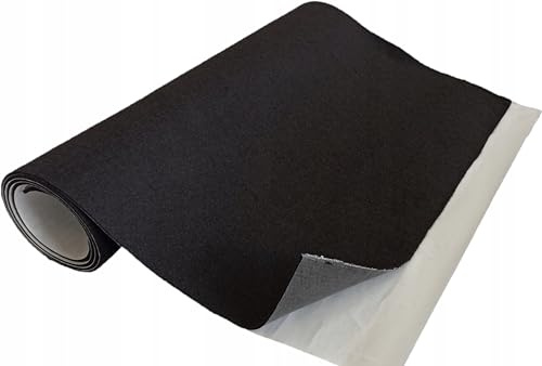 TAPHICEROS Selbstklebend Filzstoff, Schwarz, 100cm x 150cm, Nadelfilz Superflex,Bespannstoff aus Filz,Meterware,Innenraumverkleidung Bezugsstoff Bastefilz für DIY Auto Box Liner