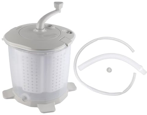 Natudeco Manuelle Waschmaschine Mini kleine Wäscheschleuder Camping 2 in1 Waschautomat Mobile Waschmaschinen mit schleuder Energiesparend 1200rpm bis 2kg für Schlafsäle Wohnungen