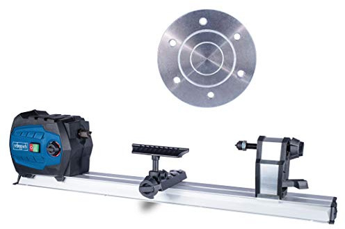 Scheppach DM600VARIO Drechselbank Drechselmaschine | 550W Leistung | stufenlose Geschwindigkeit - variable Drehzahl von 800–3000 Umdrehungen | Werkstück max. 60 x 25 cm inkl. Planscheibe