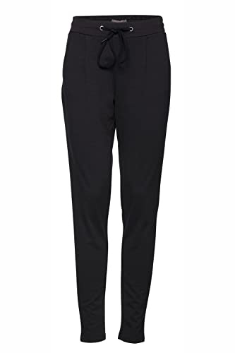ICHI IHKATE PA2 Damen Sweathose Sweatpants Relaxhose mit Stretch Schmaler Schnitt mit Elastikbund, Größe:XL, Farbe:Black (10001)
