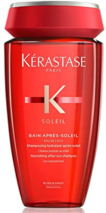 Kérastase Shampoo mit Sonnenschutz für alle Haartypen, Haarbad für mehr Glanz und Geschmeidigkeit, Bain Après-Soleil, Soleil, 250 ml