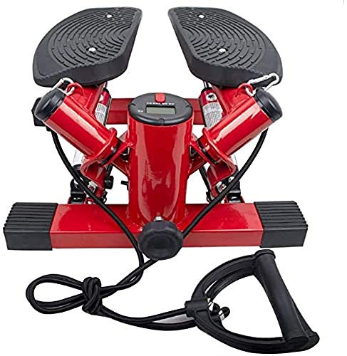 Ffitness Swing Stepper Fitness-Aerobic für Gesäß, Beine, Oberschenkel und Arme – Heimtrainer mit elastischem Widerstand, platzsparend, rutschfest