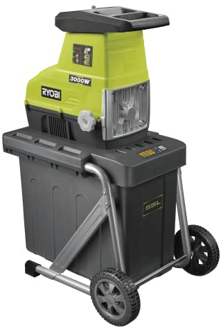 Ryobi Elektro-Leisehäcksler (Fräsblatt 45 mm, mit Fangbox 55 Liter, automatischer Selbsteinzug) RSH3045U