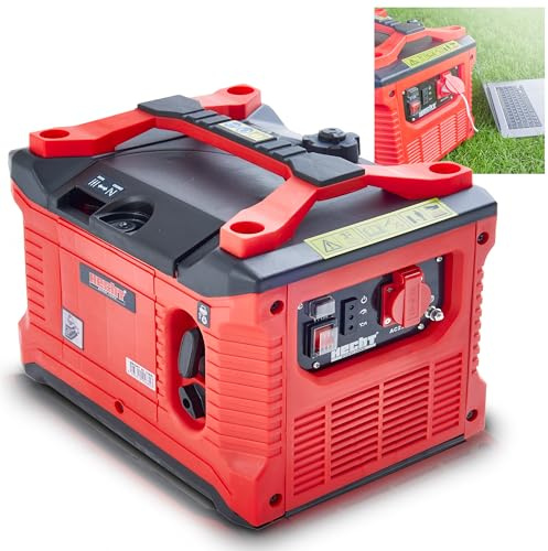 HECHT Inverter - Stromerzeuger Notstromaggregat – 4,5 Liter Benzin Tank – 5 Stunden Laufzeit – leise – Mobile Stromversorgung auch für spannungssensible Geräte wie Laptop, Handy, TV & Co.
