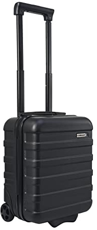 Cabin Max Anode Hartschalen Trolley 40x30x20 cm | 24L Handgepäck Koffer für Ryanair & Wizz Air Untersitz | Leichter Kabinentrolley Bordgepäck – (Schwarz, 40 x 30 x 20 cm)