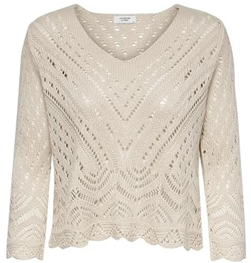 ONLY Damen Strickpullover | Knit Fit, 3/4 Arm, Basic, Bei max. 30 grad im schongang waschen