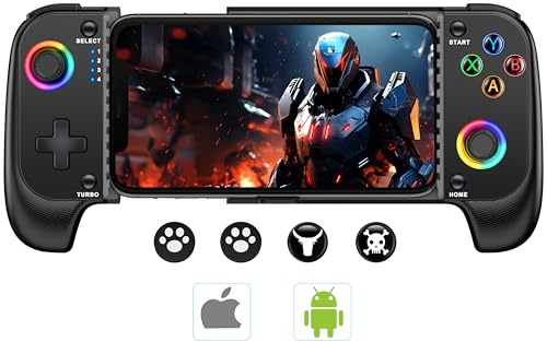 HASACOOL Controller für iPhone und Android mit Hall Effect Joystick - Support für PS Remote Play, Xbox Cloud, MFi Apple Arcade, Call of Duty, Roblox