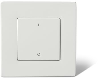 Amazon Basics Smarter Schalter, 1-Wege, Ein/Aus, Alexa-kompatibel, kein Hub erforderlich, Neutralleiter erforderlich, Weiß, 1 Stück, 8 x 8 x 3,6 cm