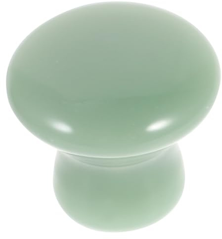 FONDOTIN Rundes Pilzmassagestein aus Jade mit Schabfunktion zur Gesichtspflege und Mobilitätssteigerung für Entspannende Spa Behandlungen und Hautmassage